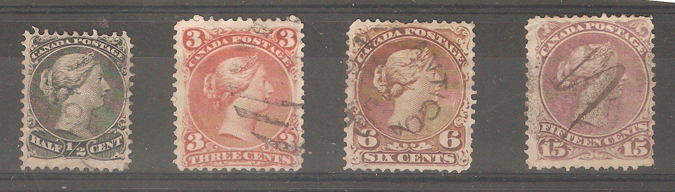 Alle Briefmarken: Canada 16 20 22 24 gest. – Gebraucht aus Lausanne von Whorvath