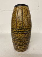 Vintage Keramik Vase, Gelb/Schwarz, Retro Look, Top Zustand