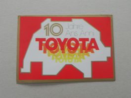 Abziehbild Kleber ca.Jahr 1980 Japan Toyota 10 Jahre Schweiz