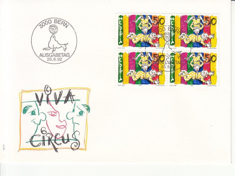 Tutti i francobolli: SBK 832 - 835 im 4er-Block FDC – Usato da Bürglen TG venduto da StampGraf 1
