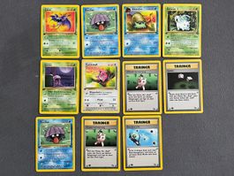 Pokémon Vintage Lot 11x – Fossil & Jungle – 1. Edition