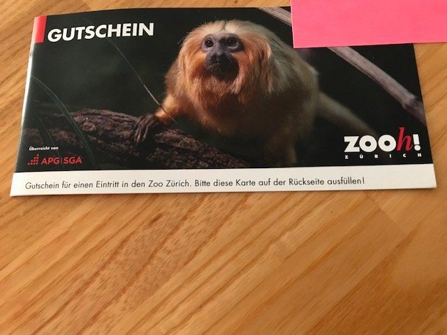 ZOO ZÜRICH Gutschein für 1 Eintritt | Kaufen auf Ricardo