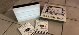 Boîte lumineuse A4 LED avec lettres et symboles ❤️