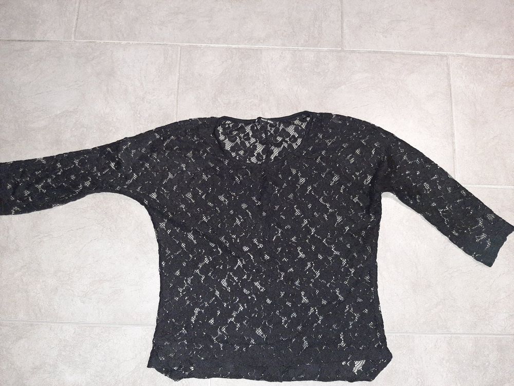 Pull Dentelle The Kooples Vert Taille XS - Occasion Très Bon état