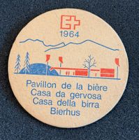 Sous-bock Expo 64 Lausanne – Pavillon de la bière