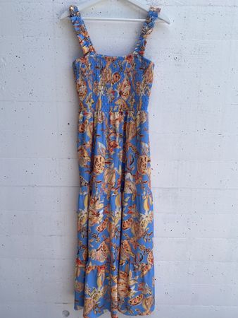 Sommerkleid Damen Grösse S blau geblümt