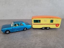 Lesney Ford Cortina 25 /Superfast MB57 Caravan Trailer 1970
