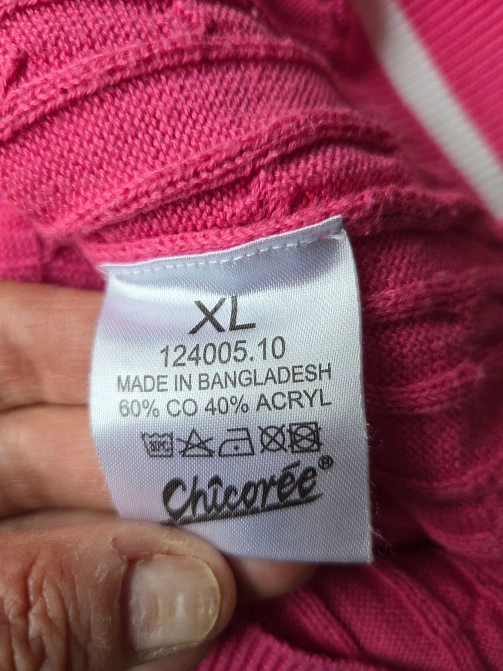Maglioni & Felpe: rosa, weiss V-Neck Pulli, Baumwollgemisch XL/L – Usato da Liestal venduto da ITOlio 4