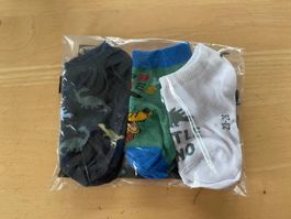 3 Paar Socken, Grösse 23-26, Dino Motiv, Neu, Frühling