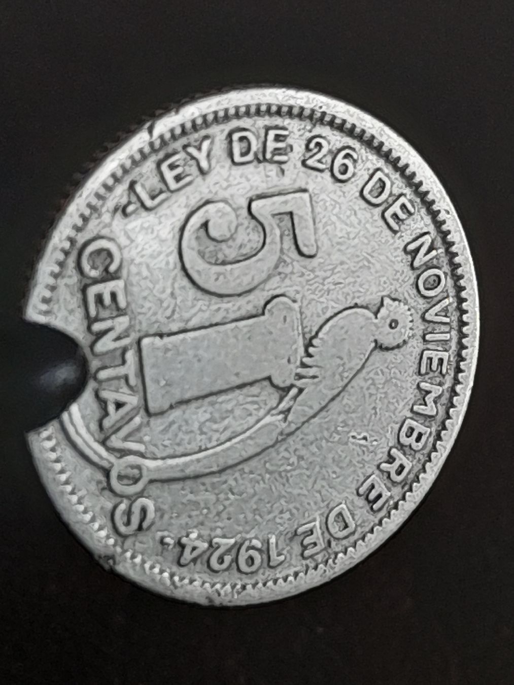 Alle Münzen: 5 centavos 1928 Guatemala  – Gebraucht aus Basel von Basel_20 2