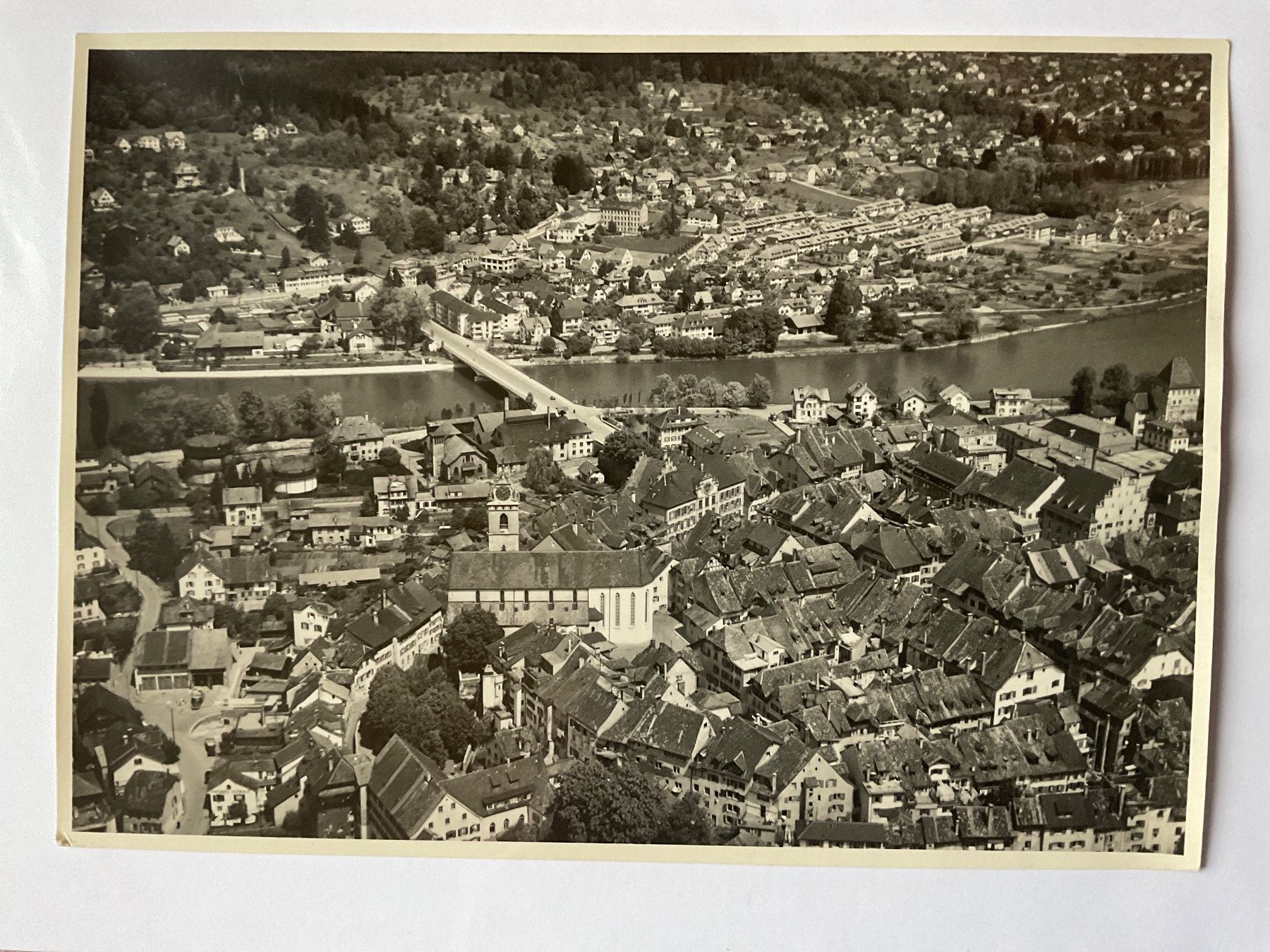 Cartoline postali: Luftaufnahme Aarau, 1948 – Usato da Tecknau venduto da bleilaus