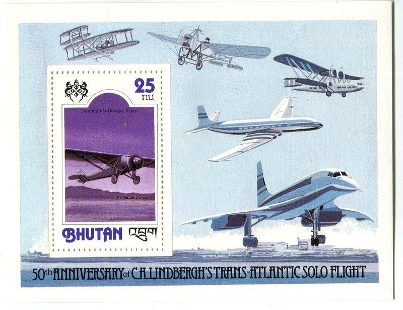 Tous les timbres: Block "Flugzeuge". Bhutan. – Neuf avec emballage d'origine à Basel par Butsch5