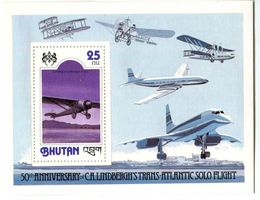 Block "Flugzeuge". Bhutan.