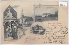 Gruss aus Stans! Kirche, Hotel Engel, Winkelriedhaus - UPU
