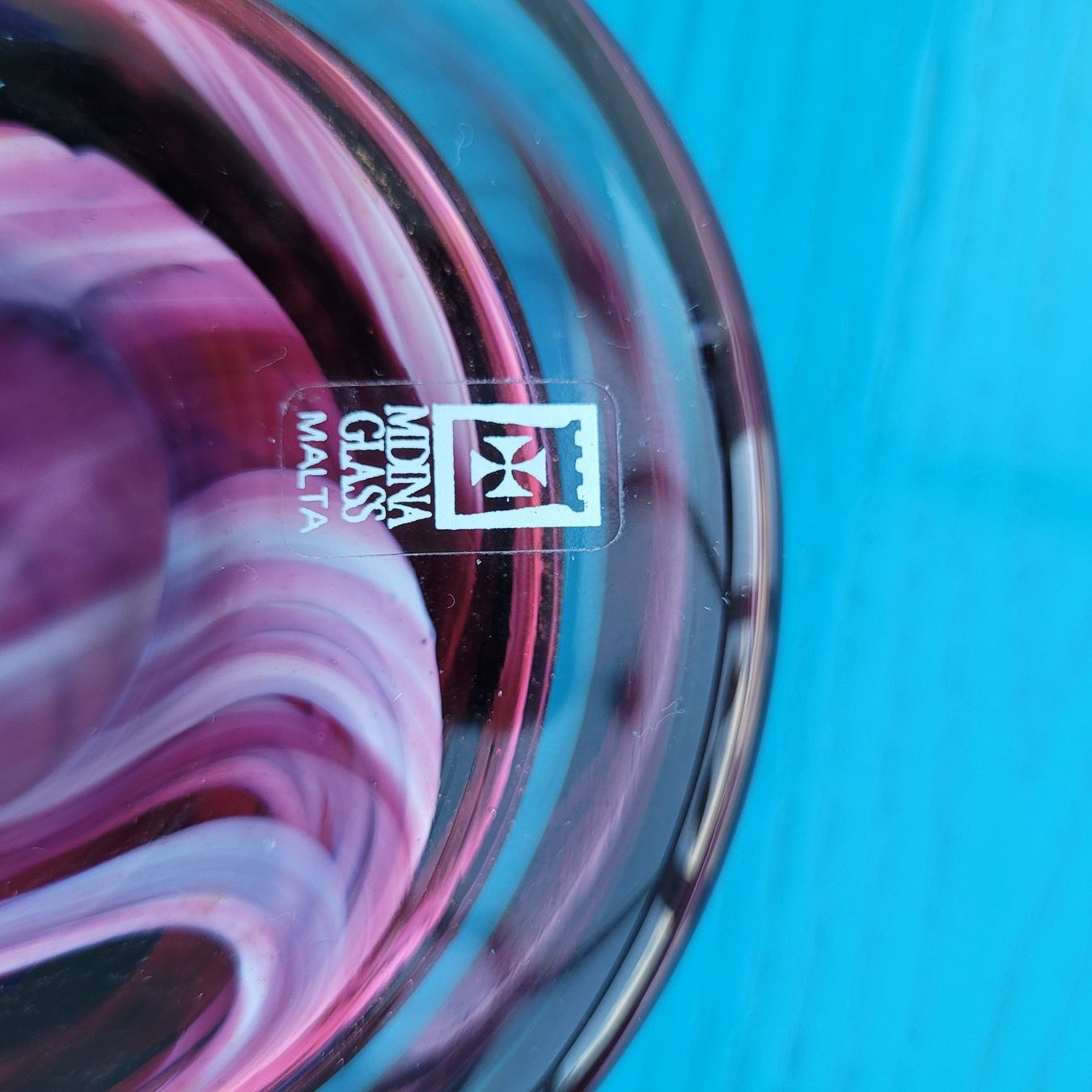Kerzen: Teelicht   Mdina Glas Malta rot rosa – Gebraucht aus SCHÜBELBACH von CoKaHa 4