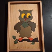 Holzpuzzle Eule 16-teilg.