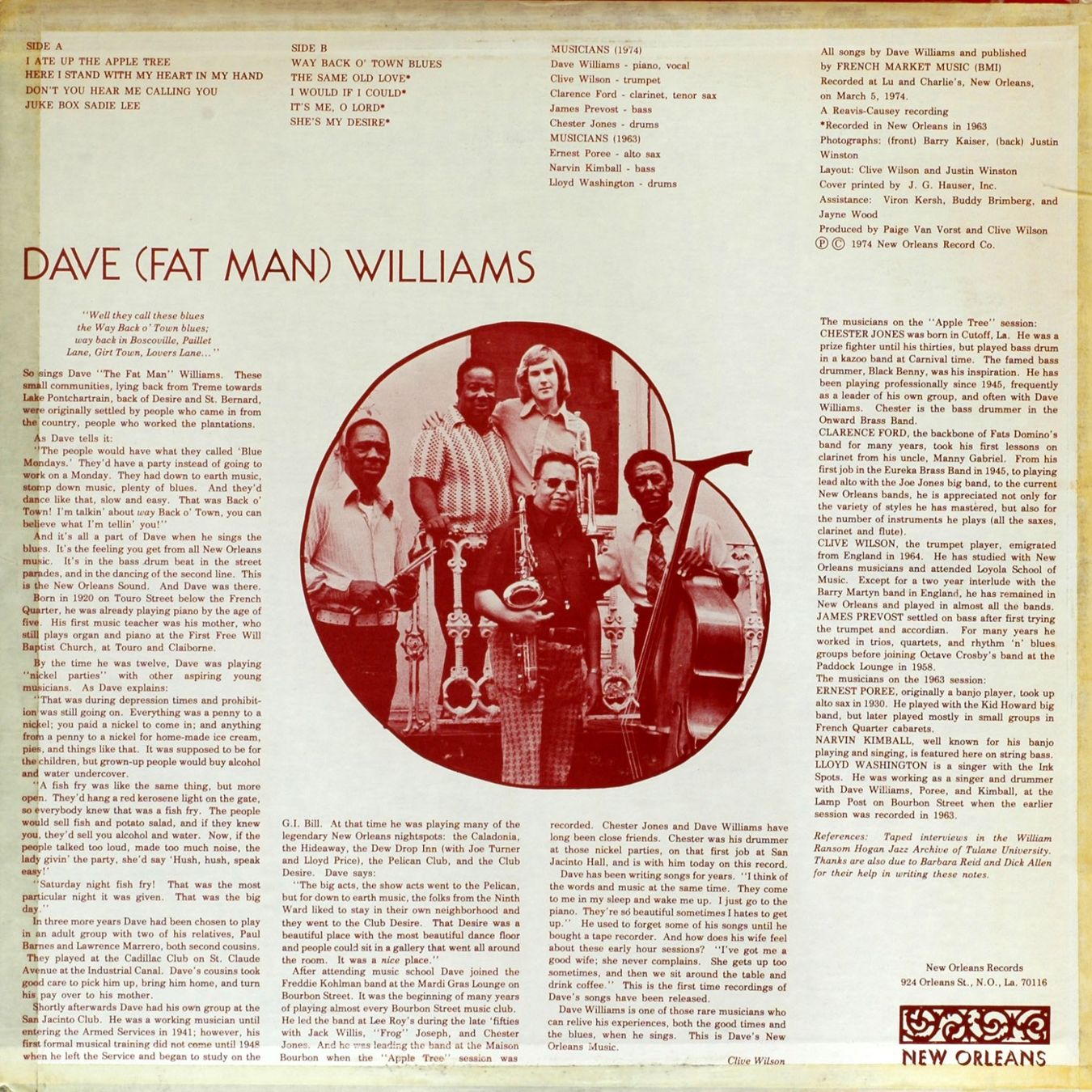 Dischi in vinile: Jazz-LP: Dave "Fat Man" Williams "I ate up the apple tree" – Usato da Hochfelden venduto da mue_lhm9 3