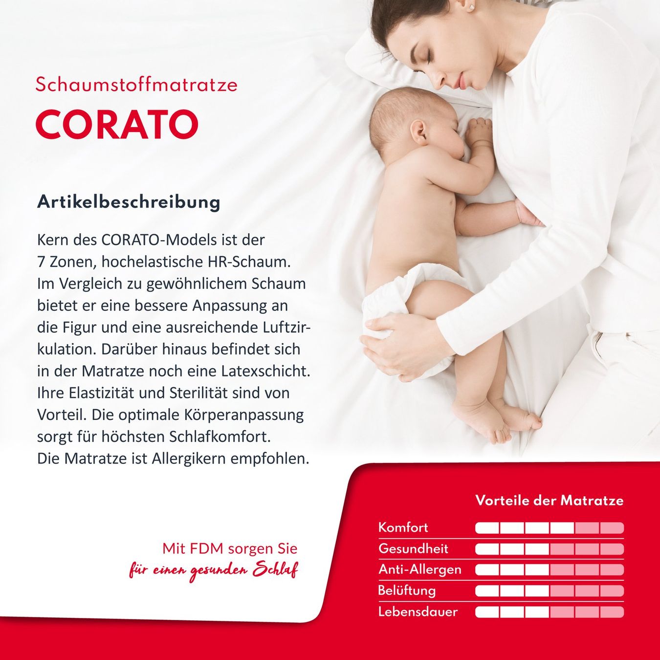 Materassi: Matratze CORATO - H2/H3 - 10cm - 90x200 – Nuovo e nell'imballaggio originale da Wallenwil venduto da toesstal-vertrieb 5