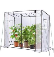 + 200x77x146/170 cm Tomatengewächshaus XL Tomatenzelt Folien