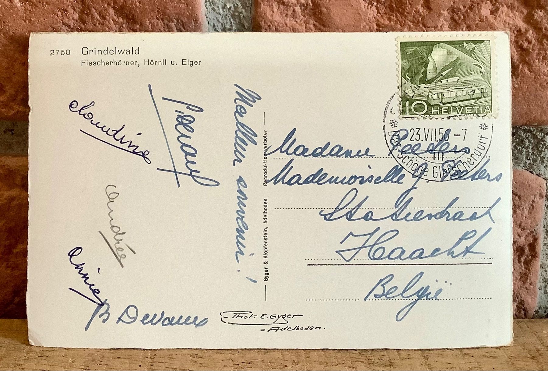 Ansichtskarten: 1957 - GRINDELWALD - Berner Oberland – Gebraucht aus Root von ENGLAND-TREASURES 2