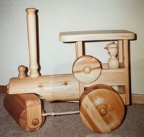 Dampfwalze aus Holz