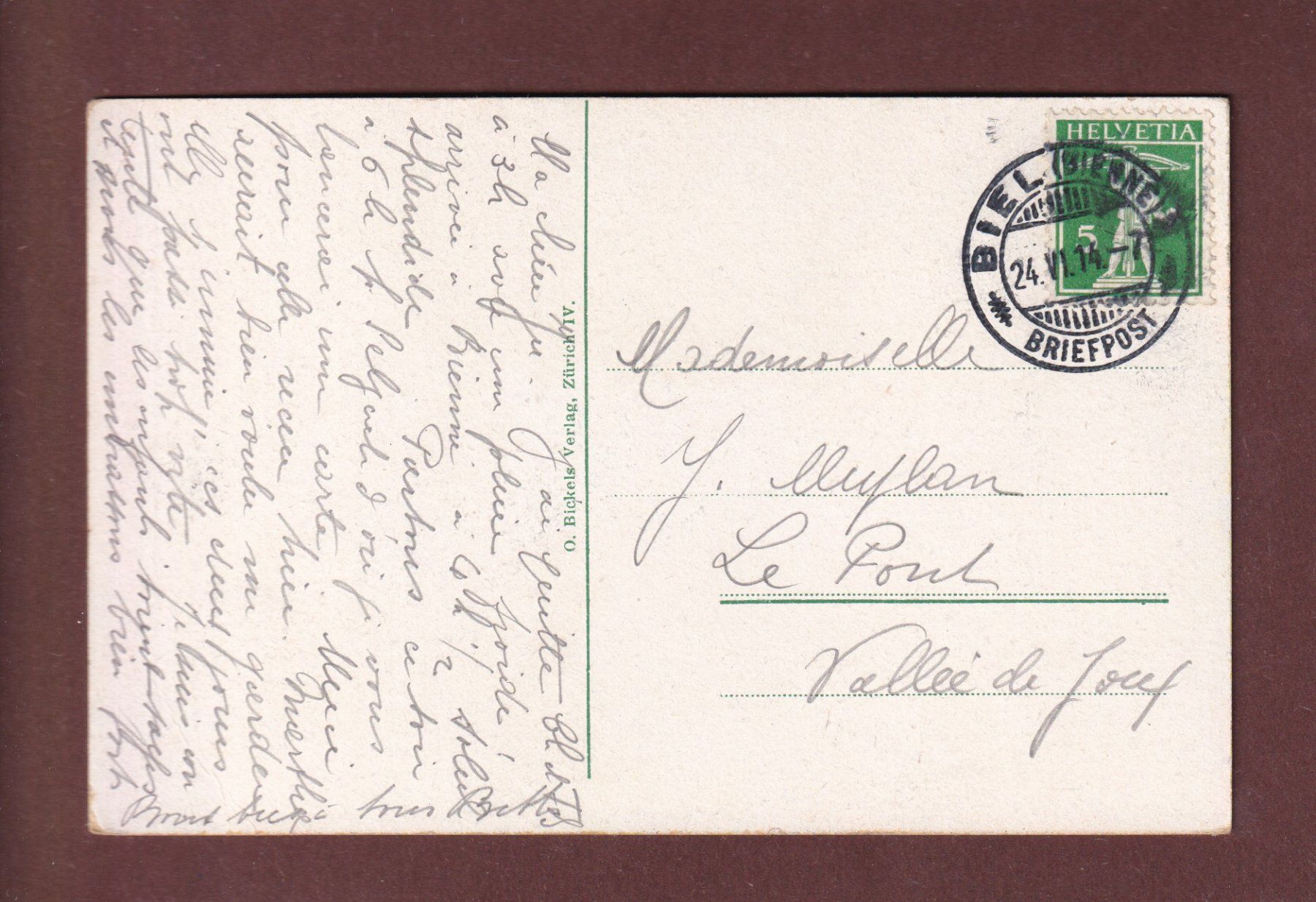 Cartes postales: BIEL - Taubenlochschlucht - 1914 // Eckbug // – D'occasion à Pully par nicecards-shop 1