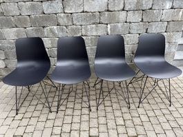 4x Stühle Eames Stil schwarz – sehr guter Zustand