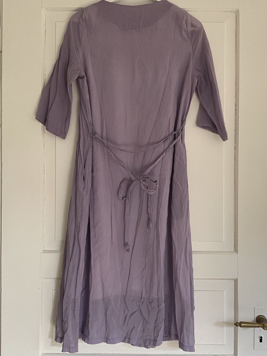 Vestiti: Leichtes Baumwollseidenkleid, lila, M – Usato da Chur venduto da KUMI2024 1