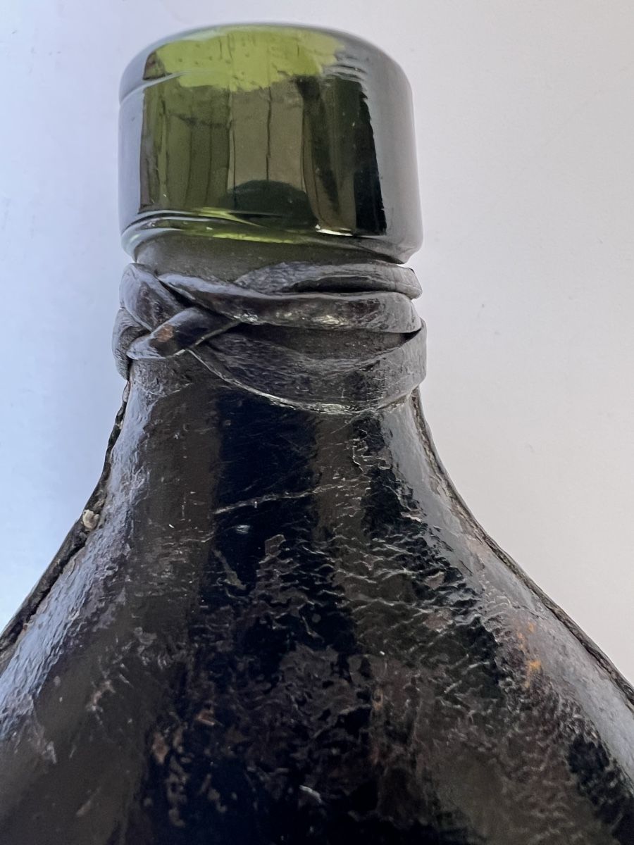 Flaschen: Antike Schweizer Feldflasche ca. 1880 Militaria Leder Glas – Gebraucht aus Oberhofen Thun'see von SwissTreasure 4