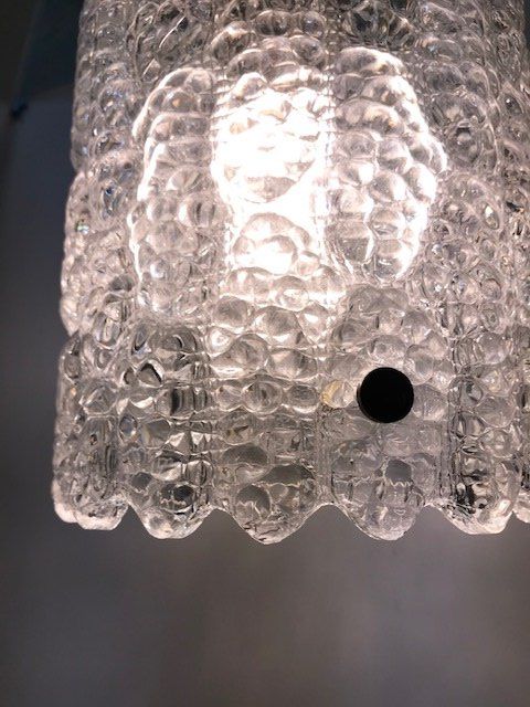 Lampade: schwere Glaslampe Hängelampe Pressglas 60er – Usato da Zürich venduto da gigimai67 9