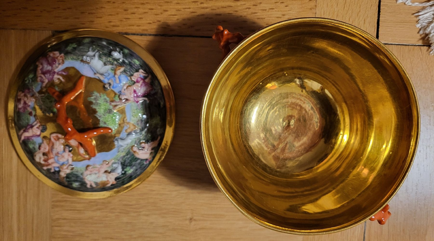 Zuccheriere: Grosse Deckeldose, Zuckerdose, Eceulle,19 Jh,wird geschickt – Usato da St. Gallen venduto da nikolausraphael 6