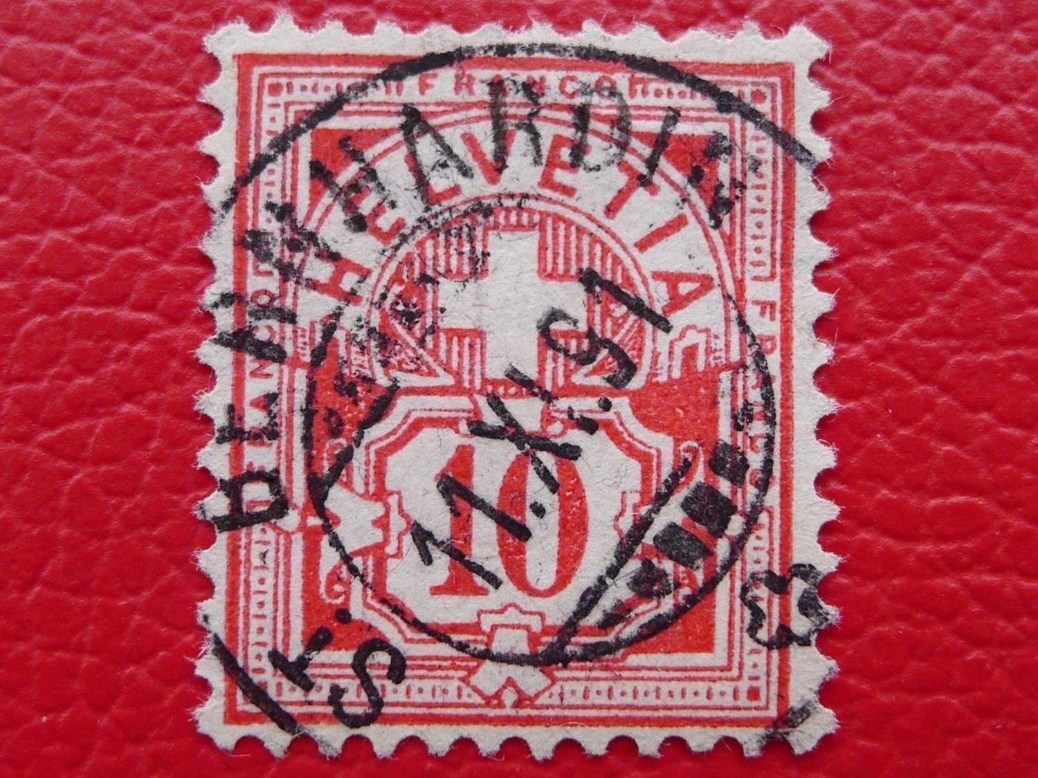 Tutti i francobolli: Ziffermuster: Nr.61A Voll-Stempel: ST.BERNHARDIN – Usato da Sursee venduto da Luzernerraute