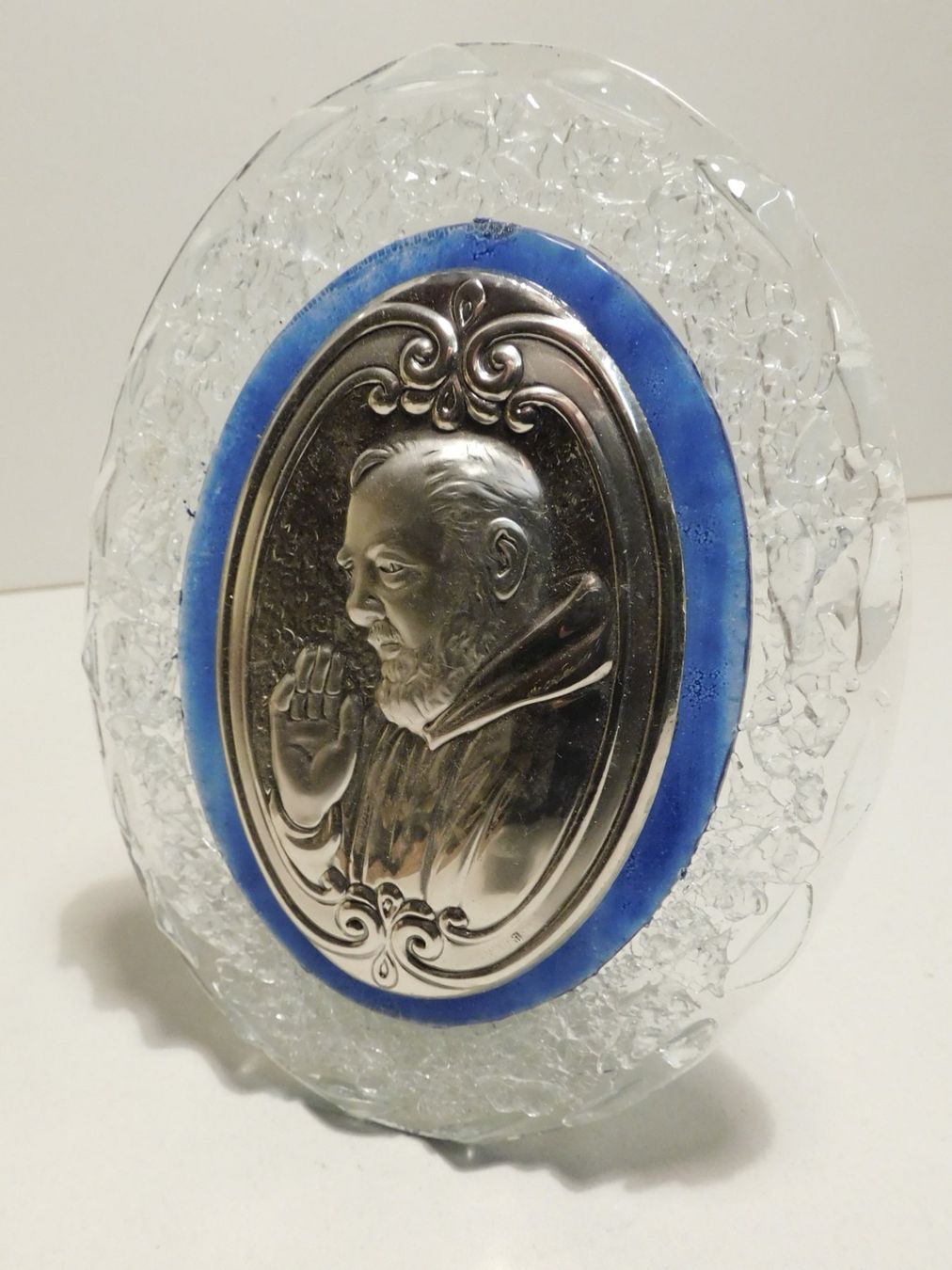 Foto & Immagini: Padre Pio Kristallbild mit Silberrelief – Usato da Sursee venduto da 76 6