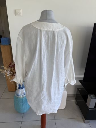Damen Tunika weiss Leinen Grösse M neuwertig