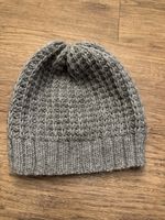 Kinder Gestrickmütze grau gerippt Einheitsgrösse top Zustand
