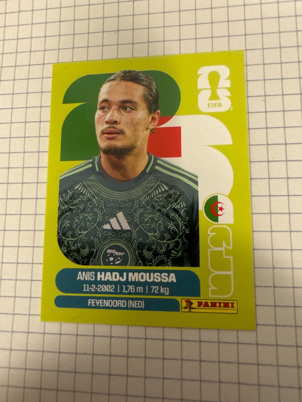 Panini Carte collezionabili: Panini Sticker WM 2026, ALG 17 Anis Hadjmoussa – Nuovo (secondo la descrizione) da Winterthur venduto da mathis-spielsteine