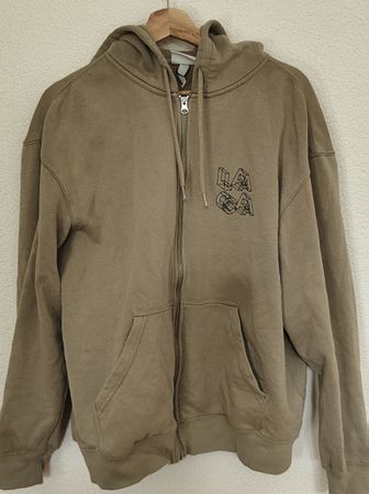 Kapuzenjacke mit Reissverschluss beige neuwertig