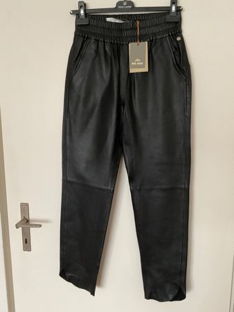 MOS MOSH Leder Hose Pants Gr 34 Schwarz NEU NP 340