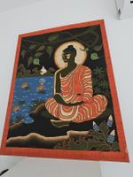 Tissu Batik Vintage/Sri-Lanka/Bouddha/Peint par Bendura
