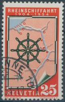 1954 - Werbemarke - Rheinschiffahrt - Abart - gestempelt