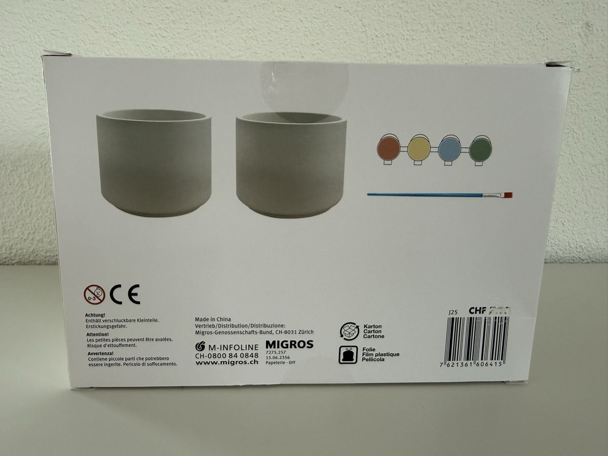 Migros Vasi per fiori: Blumentopf zum bemalen – Nuovo e nell'imballaggio originale da Kloten venduto da ble_78dj 1
