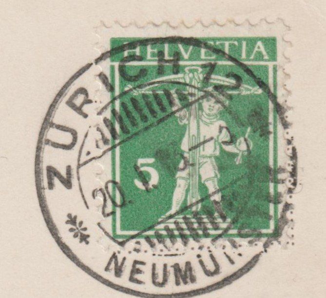 Cartoline postali: Ansichtskarte Zürich Post u. Stadthaus  ***  1913 – Usato da Oensingen venduto da Stro11 2