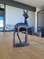 Holzfigur Antilope geschnitzt Deko