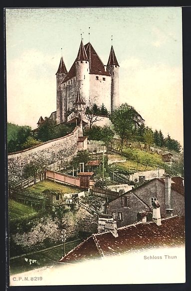 Ansichtskarten: AK Thun, Blick auf das Schloss Thun – Gebraucht aus Berlin von bartko-reher
