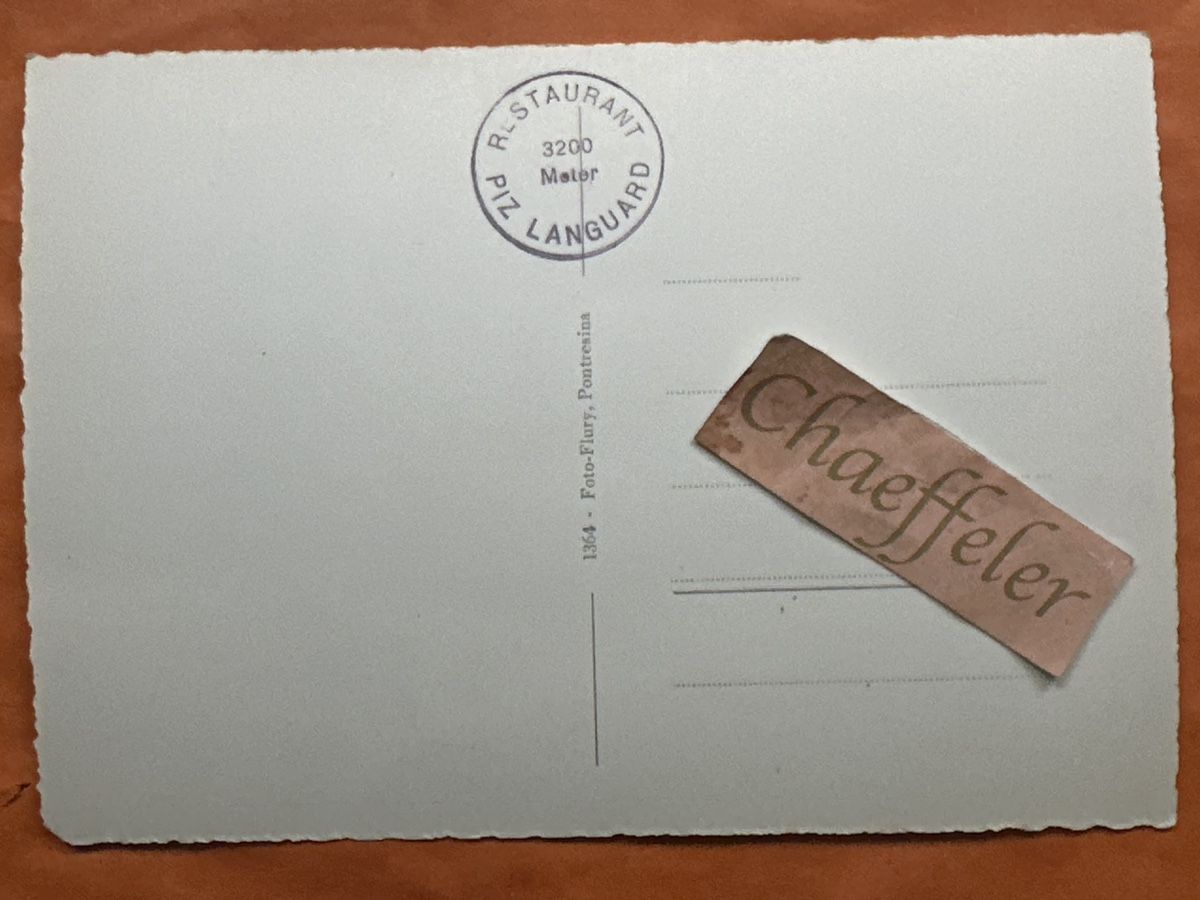 Ansichtskarten: Originale alte Ansichtskarte Piz Langguard, Graubünden! – Gebraucht aus Zürich von Chaeffeler 1