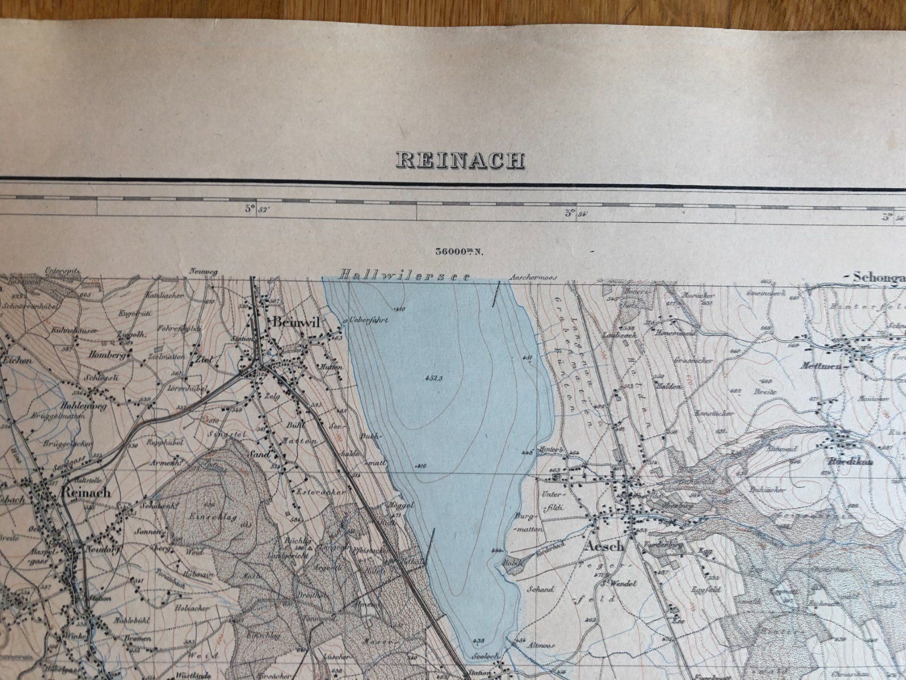 Landkarten & Atlanten: Siegfriedatlas Bl. 172: Reinach 1887 – Gebraucht aus Zürich von allp 2
