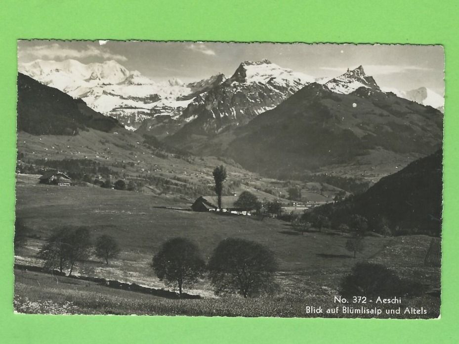 Cartoline postali: Aeschi, Blick auf Blümlisalp und Altels – Usato da Zürich venduto da t24_de