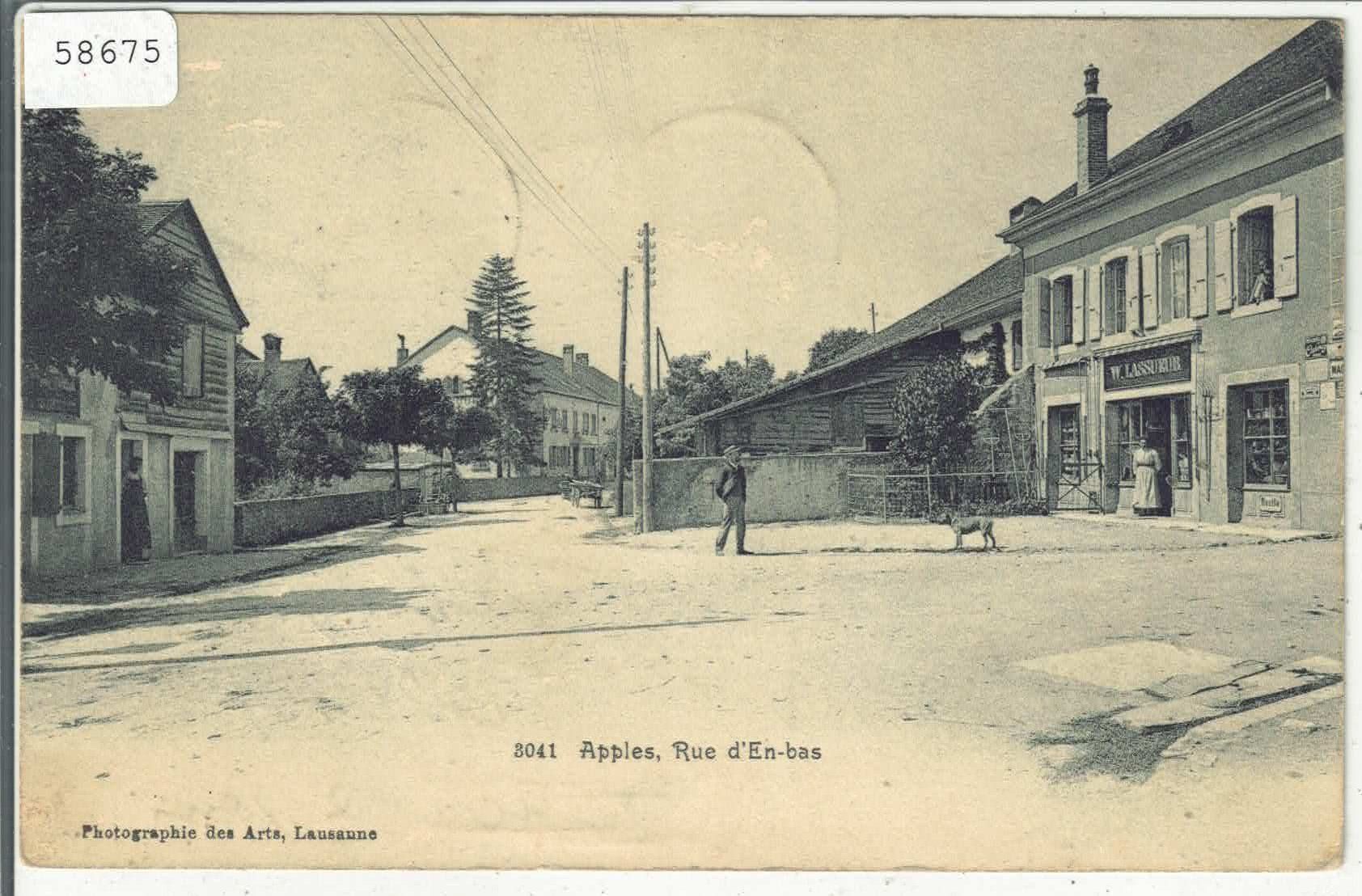 Cartoline postali: Apples - Rue d'En-bas - animee – Usato da Ettingen venduto da Kartenplanet