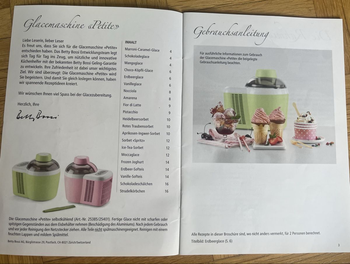 Betty Bossi Elettrodomestici da cucina: Glacemaschine Betty Bossy – Usato da Wetzikon ZH venduto da Ardnaxella 2
