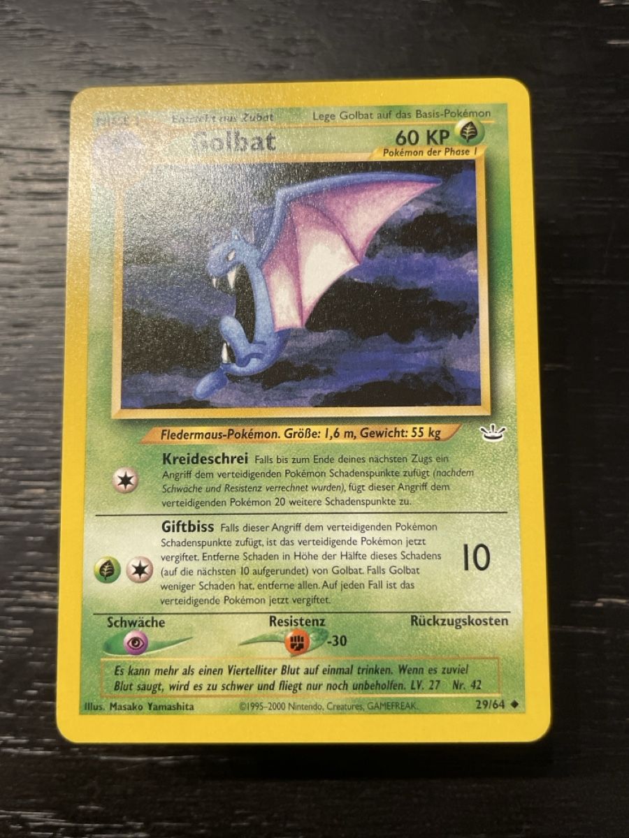Pokémon Carte collezionabili: Golbat 29/64 neo pokemon – Usato da Hugelshofen venduto da Suimosa